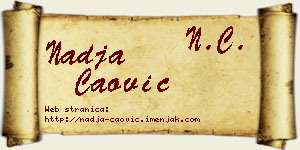 Nadja Čaović vizit kartica
